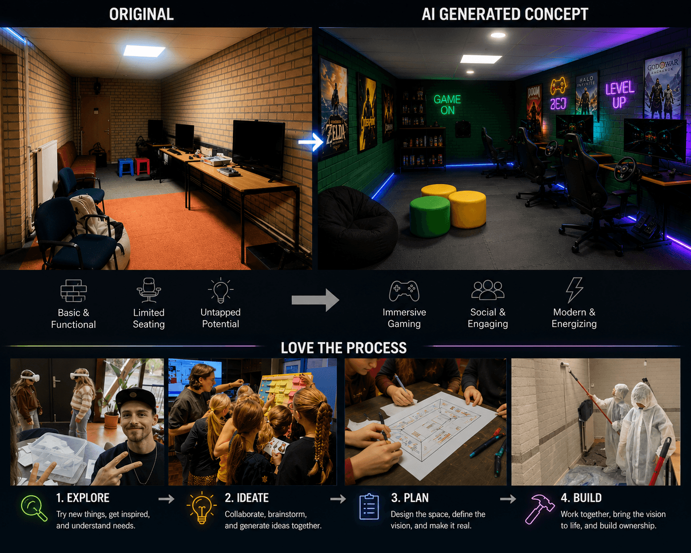 Creative process at the youth centre